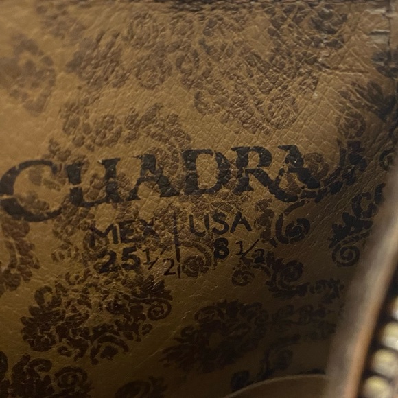 Cuadra Embroidered Brown Western Bootie Block Heel Size 8.5 - Picture 12 of 12